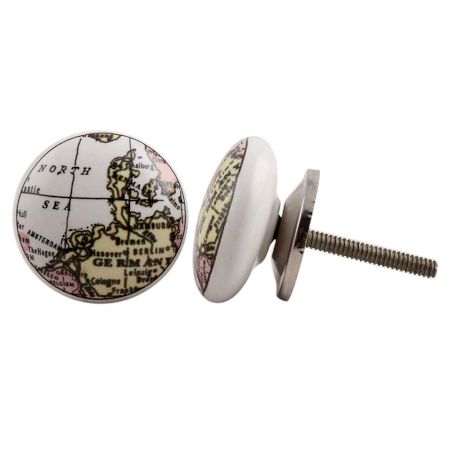 Germany Map Ceramic Drawer Knob